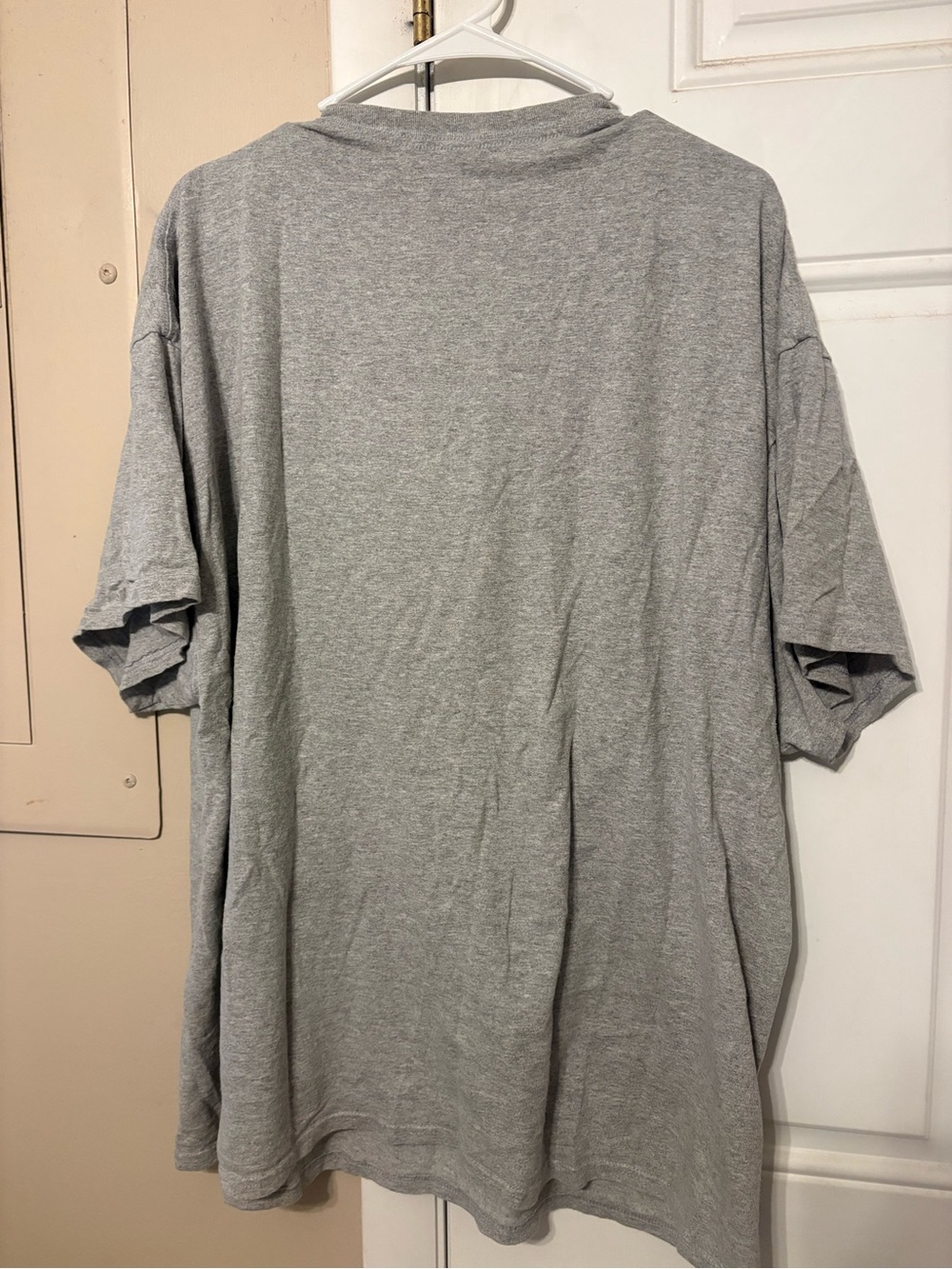 Gildan Gray Short Sleeve Tee with Red Text Graphic - Picture 4 of 4